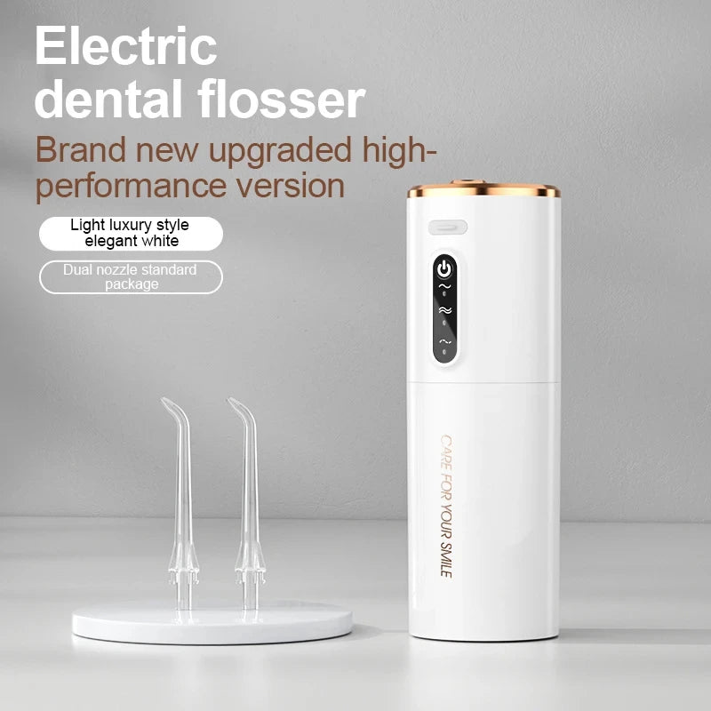 GLONXD 280ml Portable Water Flosser | USB Rechargeable, 3 Modes Oral Irrigator Peaceful Pleasures Health and Wellness white
