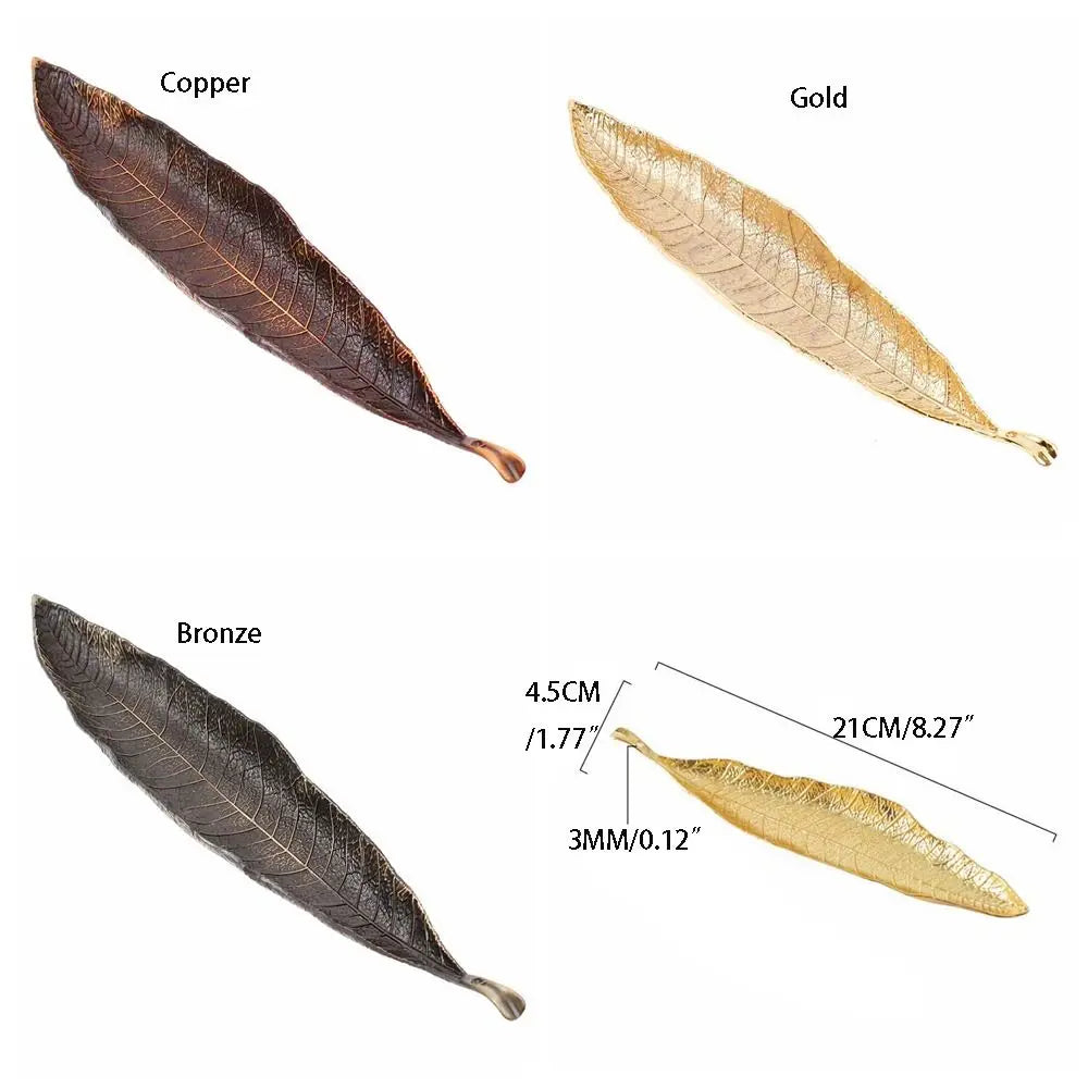 Retro Leaf Incense Holder Tray | Zinc Alloy Zen Incense Rack