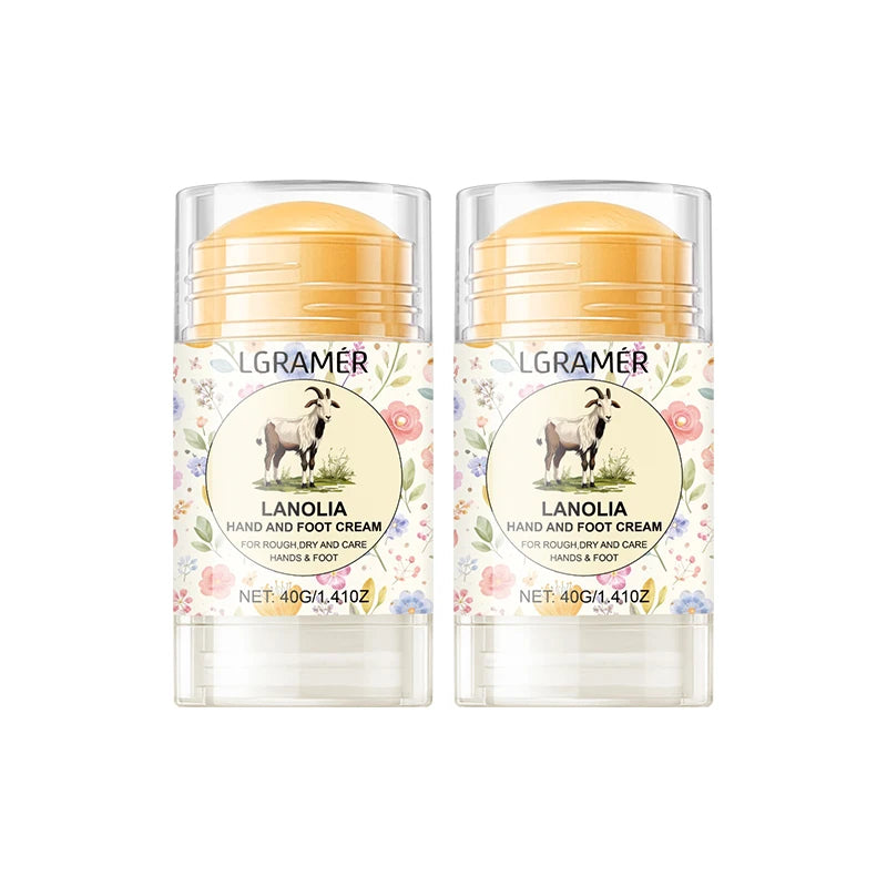 Lanolin Hand and Foot Cream for Dry Cracked, Easy to Carry & Use, Excellent Moisturizing,Long-Lasting Hydration for Hands,Ankles Peaceful Pleasures Health and Wellness 2pcs