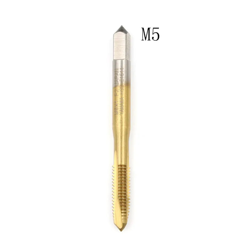 HSS Metric Thread Tap Set M2–M8 Straight Flute Screw Plug Tap Thread Tap Peaceful Pleasures Health and Wellness M5