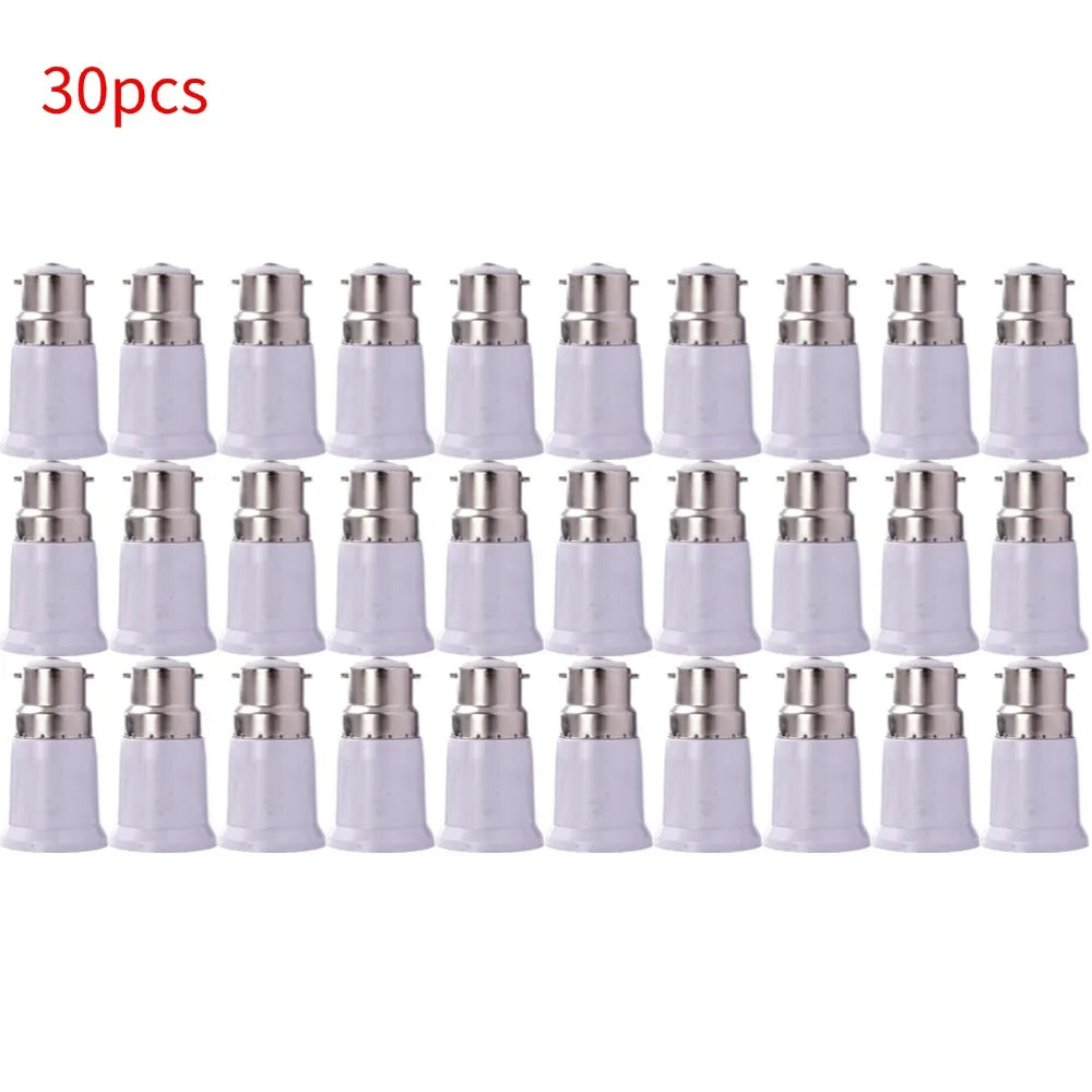 B22 to E27 Lamp Holder Converter Adapter for Light Socket Peaceful Pleasures Health and Wellness 30pcs