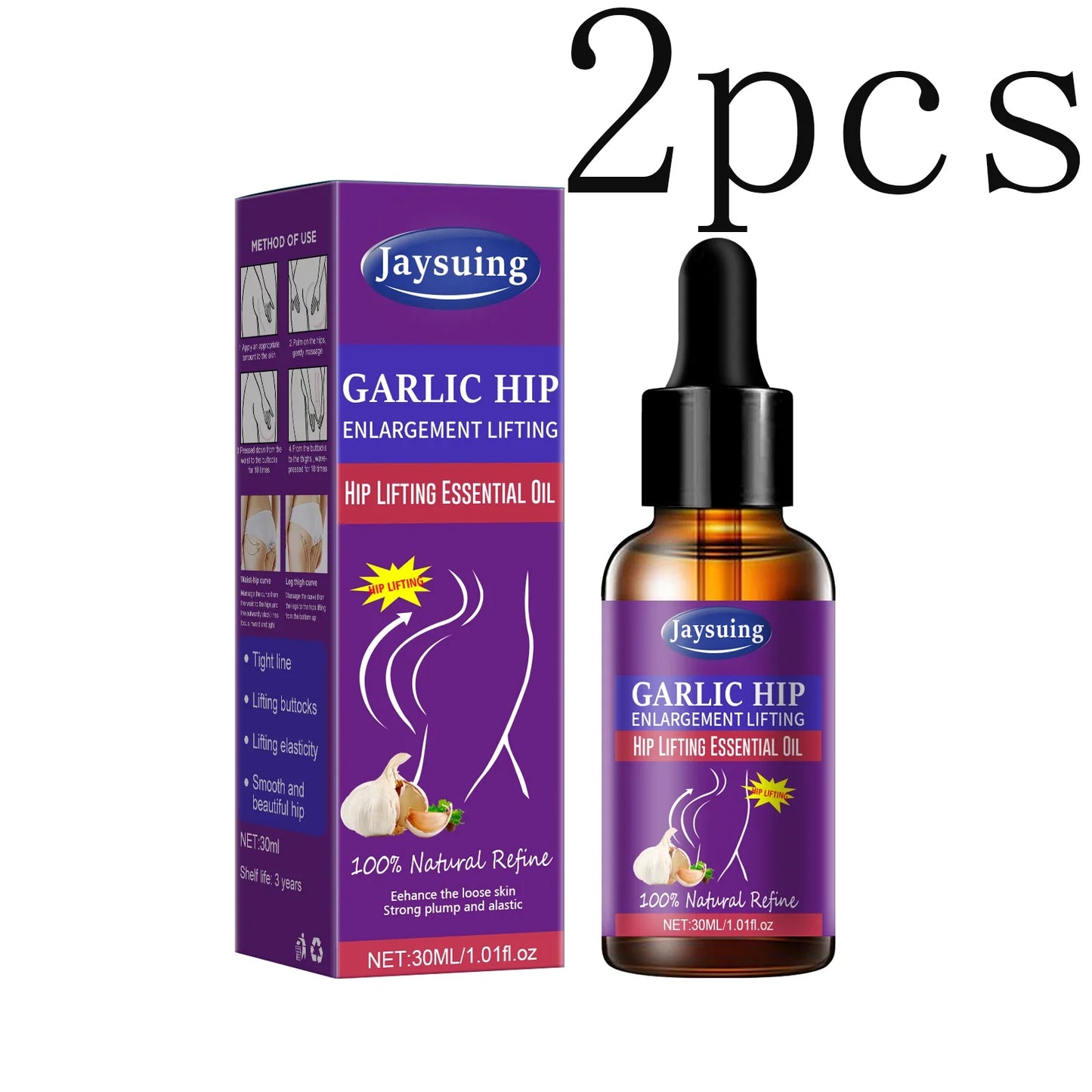 Hip Lifting Garlic Massage Oil – Firms, Tones & Hydrates