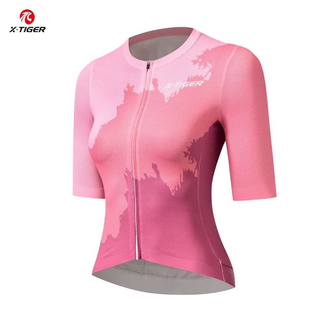 X-TIGER Women's Cycling Jersey – Quick-Dry, Breathable, Short Sleeve