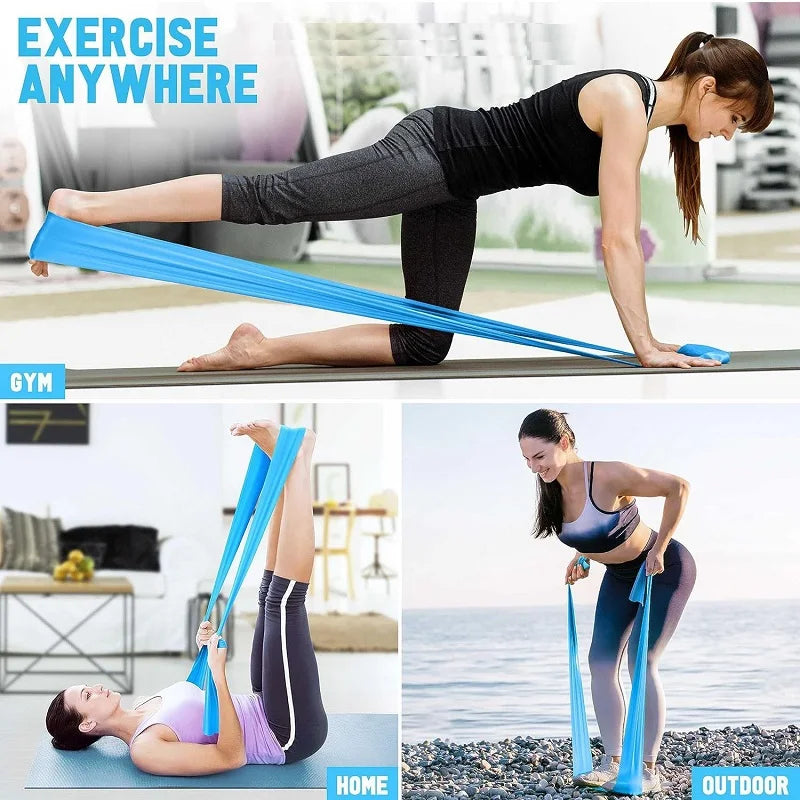 New Yoga Pilates Resistance Band - Long Elastic Stretch Band for Lower Body Strength Training Physical Therapy Home Gym Exercise Peaceful Pleasures Health and Wellness