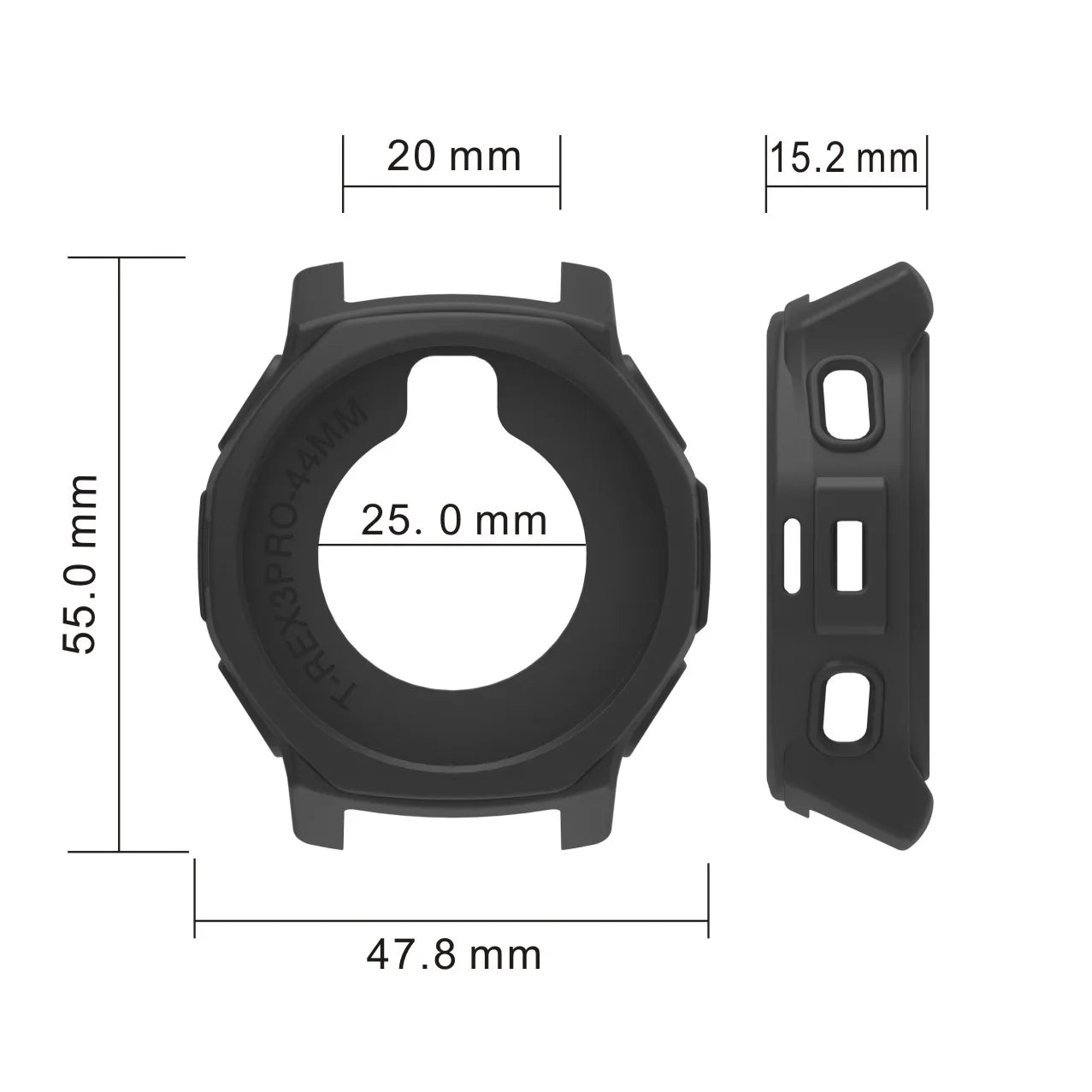 Silicone Case for Amazfit T-REX 3 Pro 44mm Smartwatch Peaceful Pleasures Health and Wellness