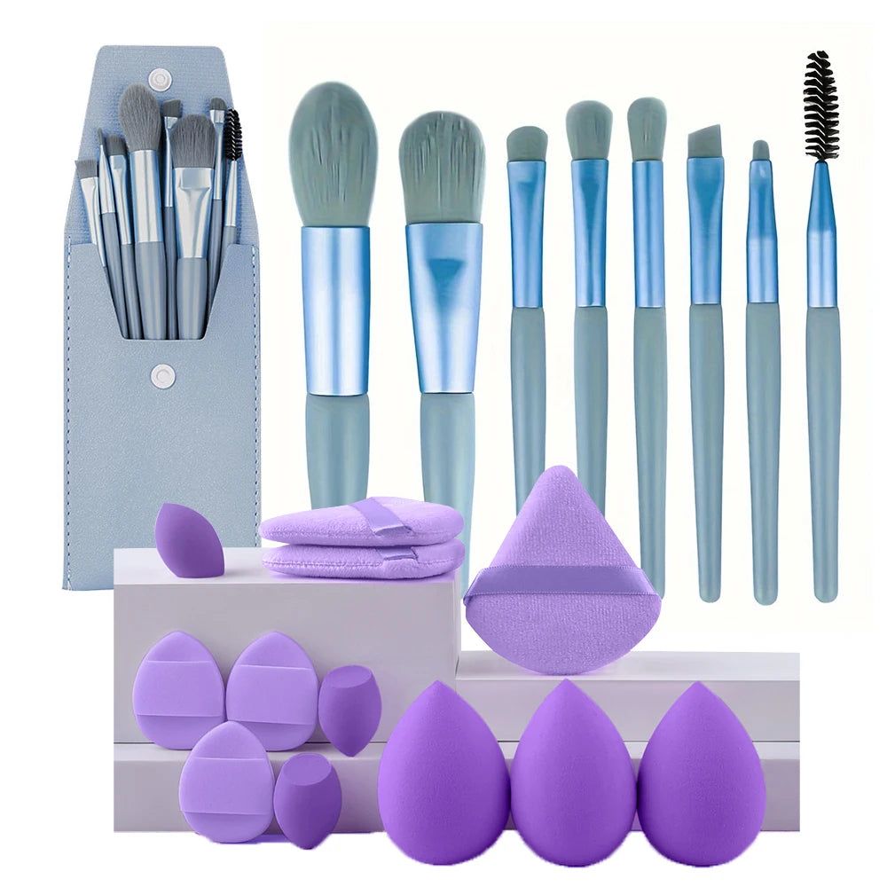 RUNTOIN 8/20Pc Makeup Brush Set – Powder, Foundation & Blending