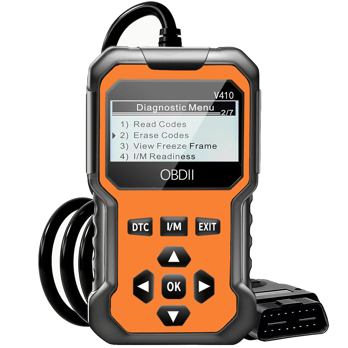 V410 OBD2 Scanner – Car & Truck Diagnostic Tool 1996+ Peaceful Pleasures Health and Wellness Orange