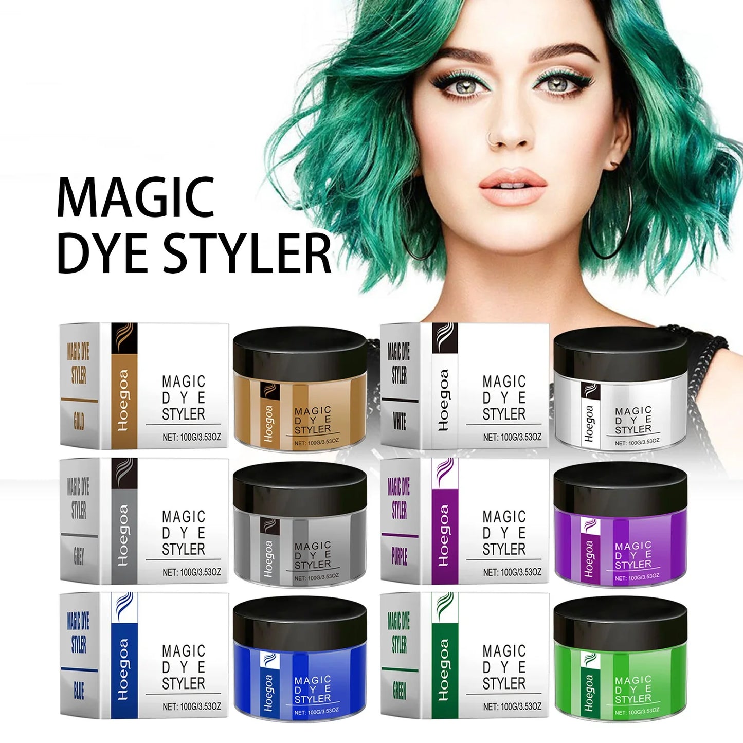 HOEGOA Hair Color Wax – 6 Shades Matte Nourishing Cream