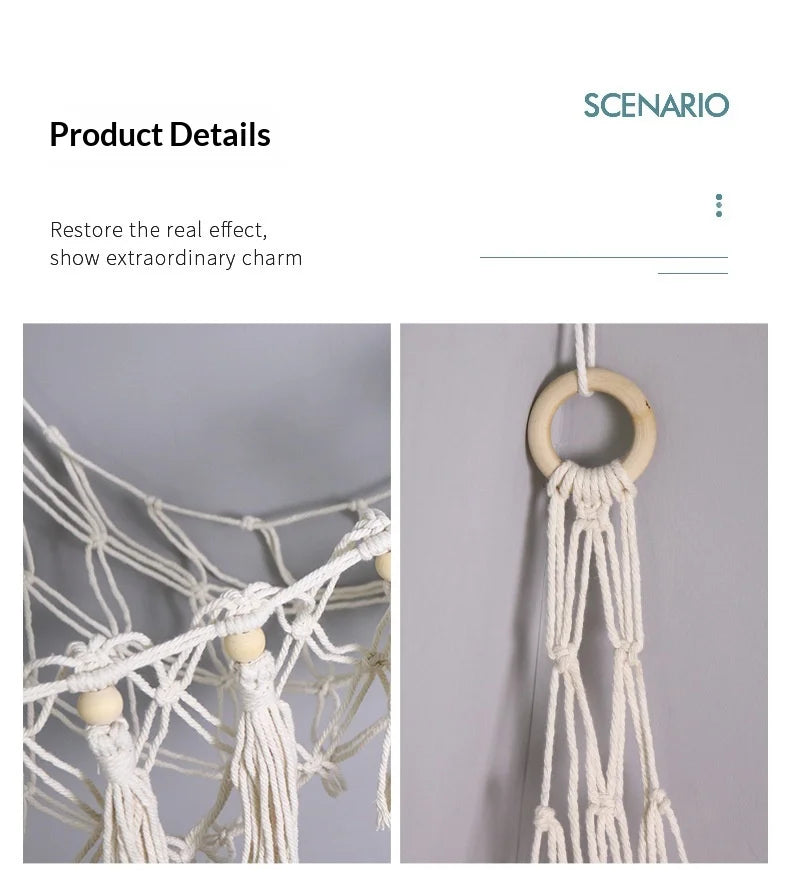 Triangle Wall Hanging Toy Net Pouch Children Room Storage Organizer Knitted Plush Toy Hammock Net Peaceful Pleasures Health and Wellness