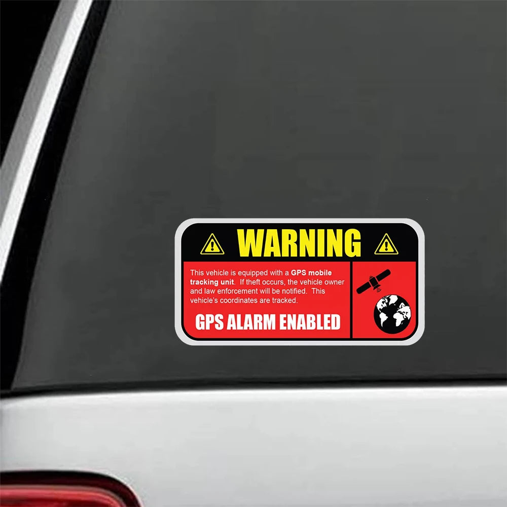 6Pack GPS tracking sticker vehicle anti theft security window decal caution warning 3x1.5in Peaceful Pleasures Health and Wellness