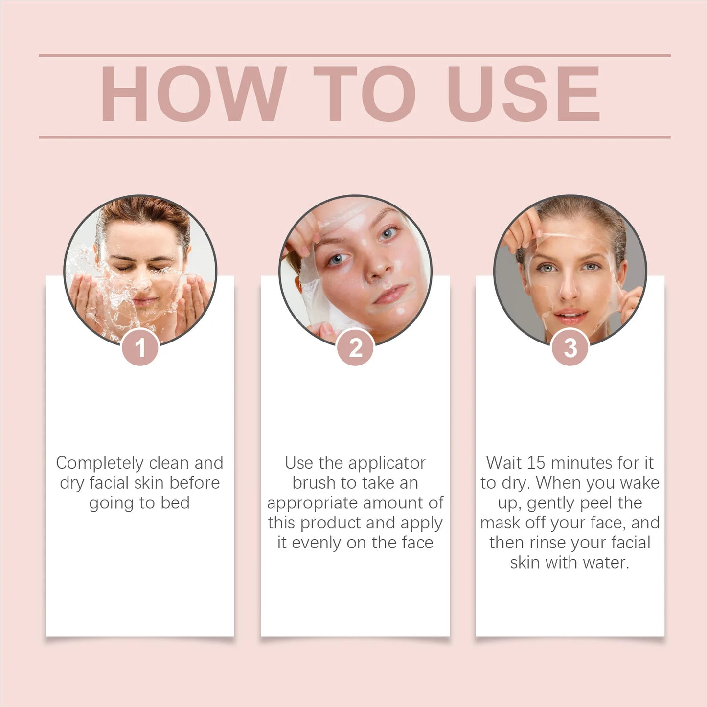 Facial Mask Collagen Night Wrapping Peel Off Brighten Deeply Hydrating Firming Mask Elasticity Reduce Sagging Dullness Care Mask Peaceful Pleasures Health and Wellness