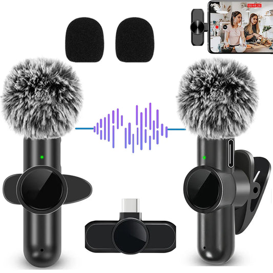 Wireless Dual Lavalier Mic Kit for iPhone, Android & PC Wireless Lavalier Mic Oasis Select