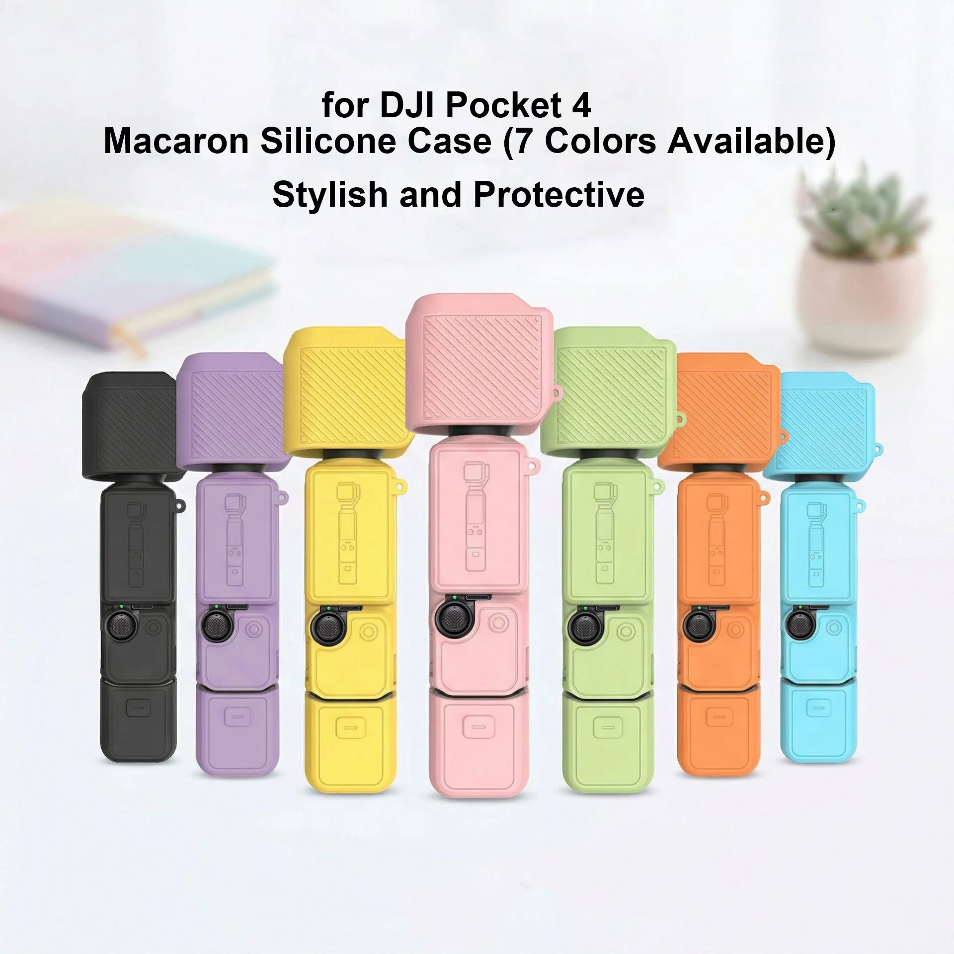 Soft Silicone Case For DJI Pocket 4 With Base Stand And Wrist Strap Thick Shockproof Cover Non-Slip Design For Secure Handling Peaceful Pleasures Health and Wellness