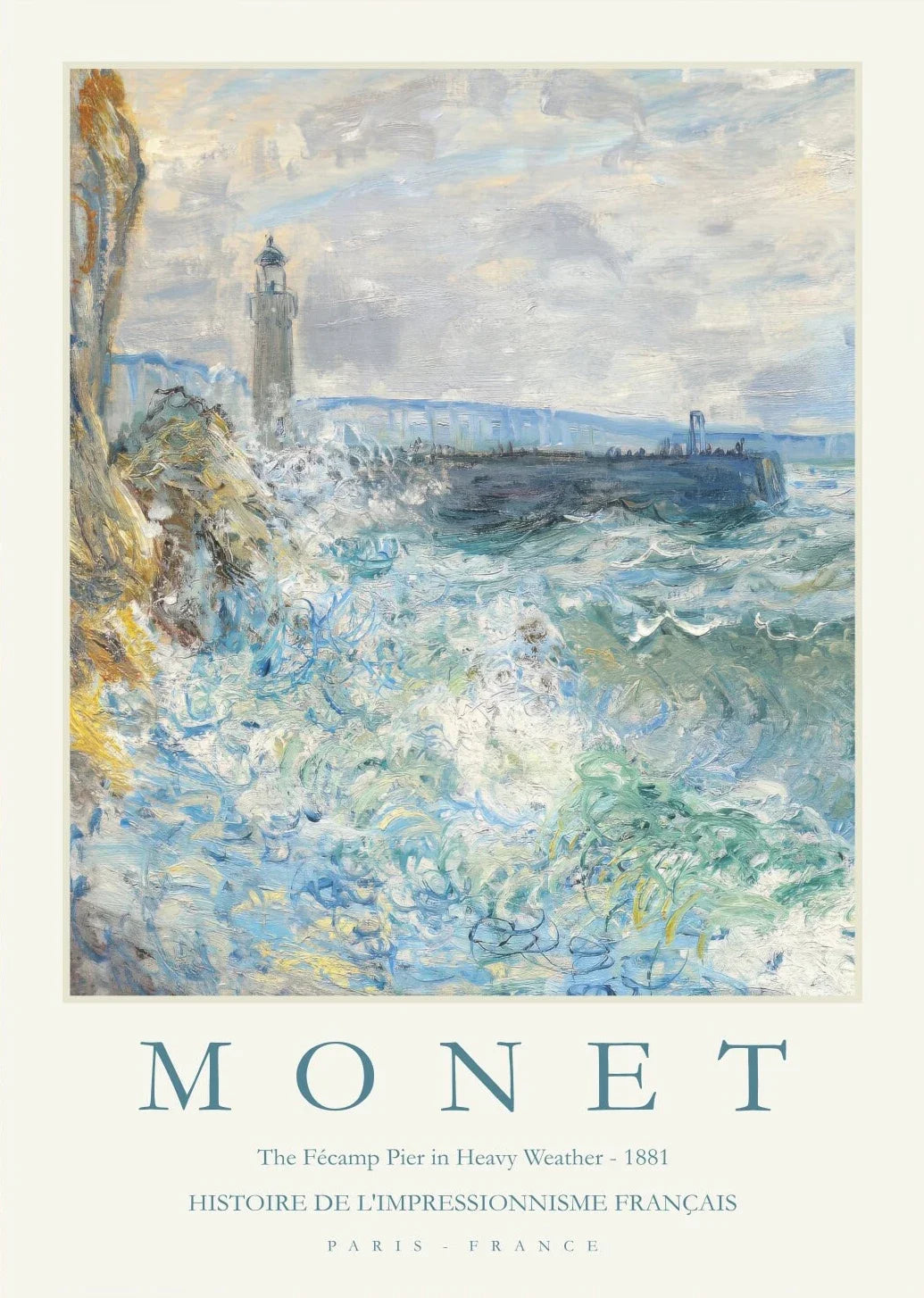 Claude Monet Abstract Landscape Canvas Wall Art | Unframed Print