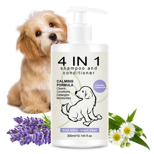 4 in 1 Pet shampoo and conditioner Special shampoo for dogs and cats Keep pets clean and fragrant to prevent hair loss Peaceful Pleasures Health and Wellness
