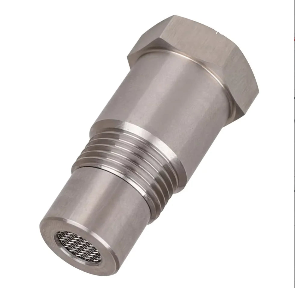 New Oxygen O2 Sensor Spacer Adapter Connector Fix Check Engine Light Converter M18X1.5 With Filter Screen Peaceful Pleasures Health and Wellness Silver color