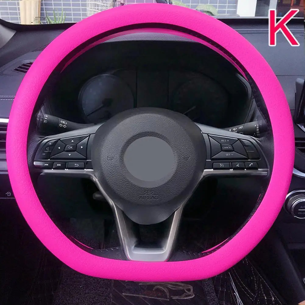 Anti-skid Silicone Auto Steering Wheel Cover With Elastic Stretch To Enhance Internal Design And Comfortable Grip Access Peaceful Pleasures Health and Wellness K
