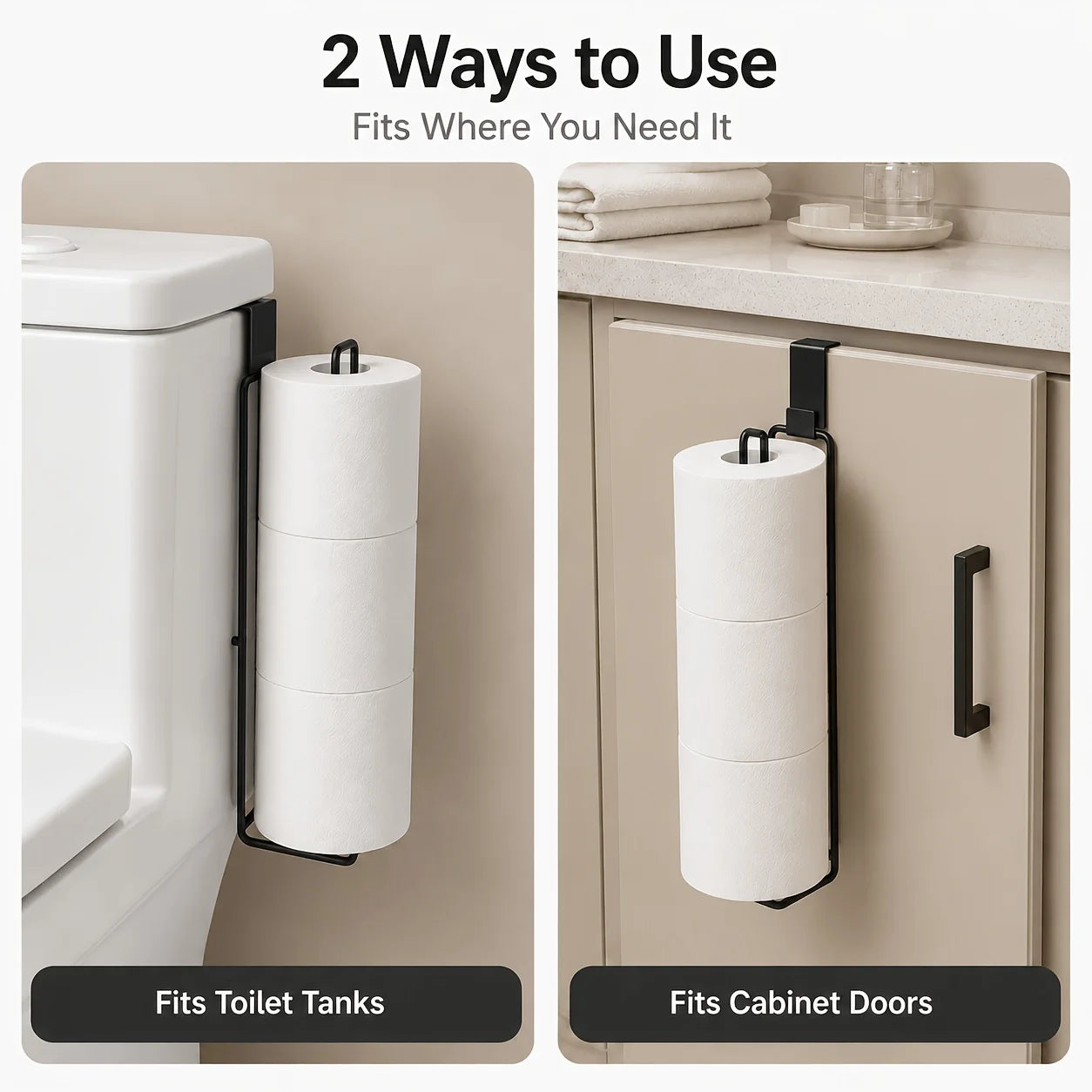 Wall Mounted Toilet Paper Holder with Storage Organizer