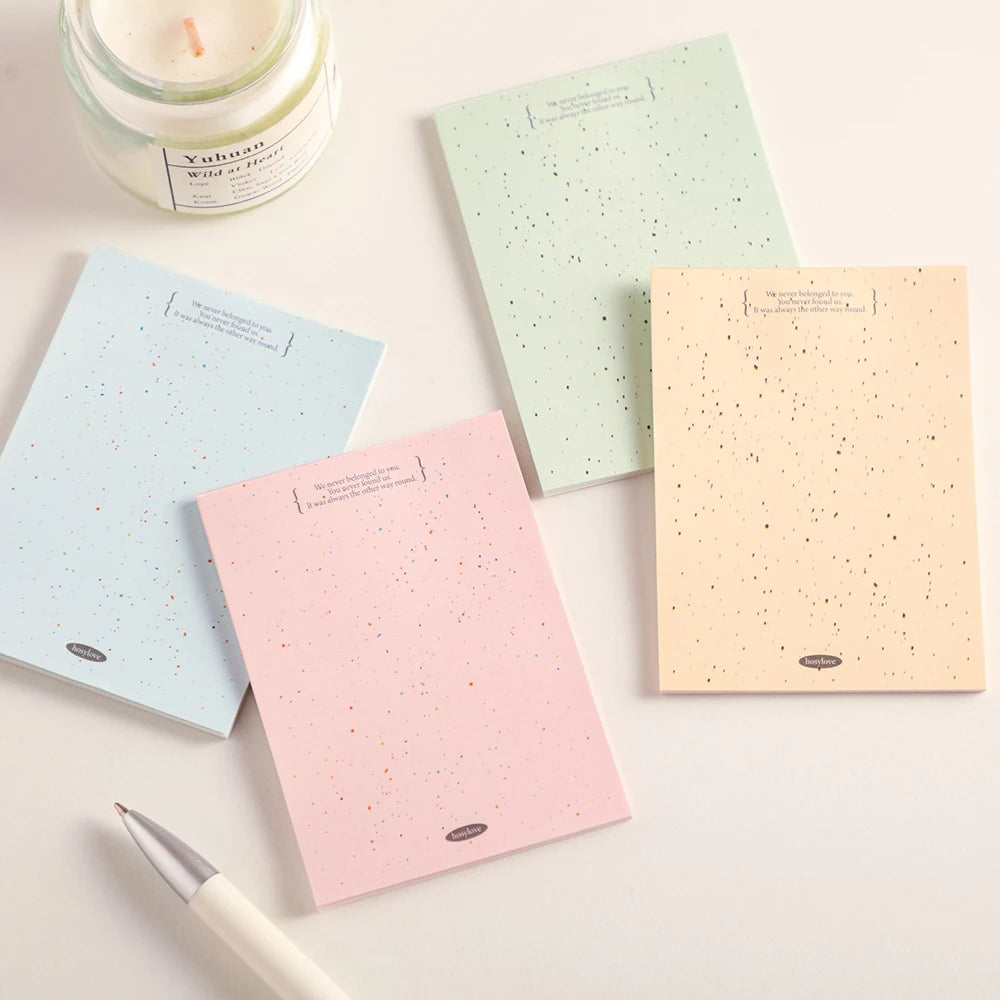 120 Sheets Ins Ink Splatter Notebook Macaron Minimalist Non Stick