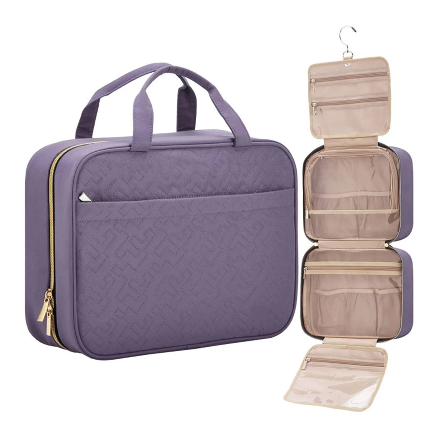 Large Hanging Travel Toiletry Bag – Waterproof Double Layer