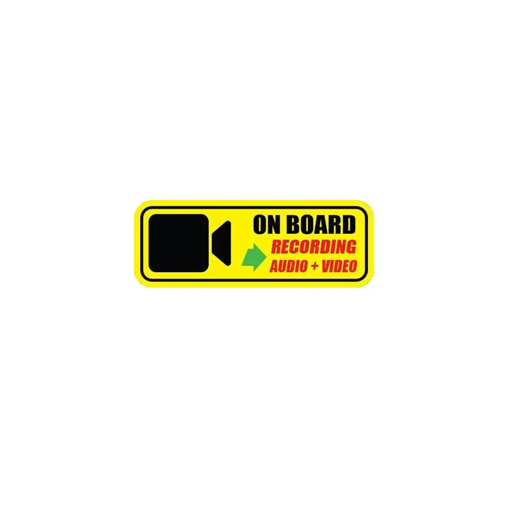 pack of 4 1.5" x4" On board recording sticker warning caution vehicle car safety Peaceful Pleasures Health and Wellness