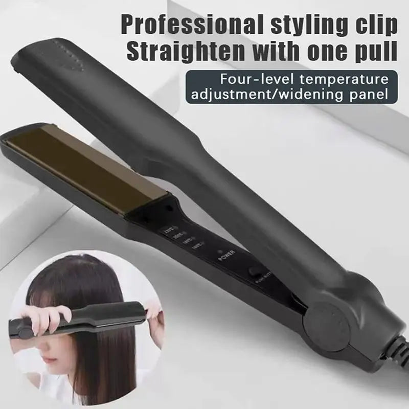 Hair Straightening Irons Dual Use Fast Warm-up Thermal Professional Ceramic Heating Plate For Straightening Curling Air Bangs Peaceful Pleasures Health and Wellness