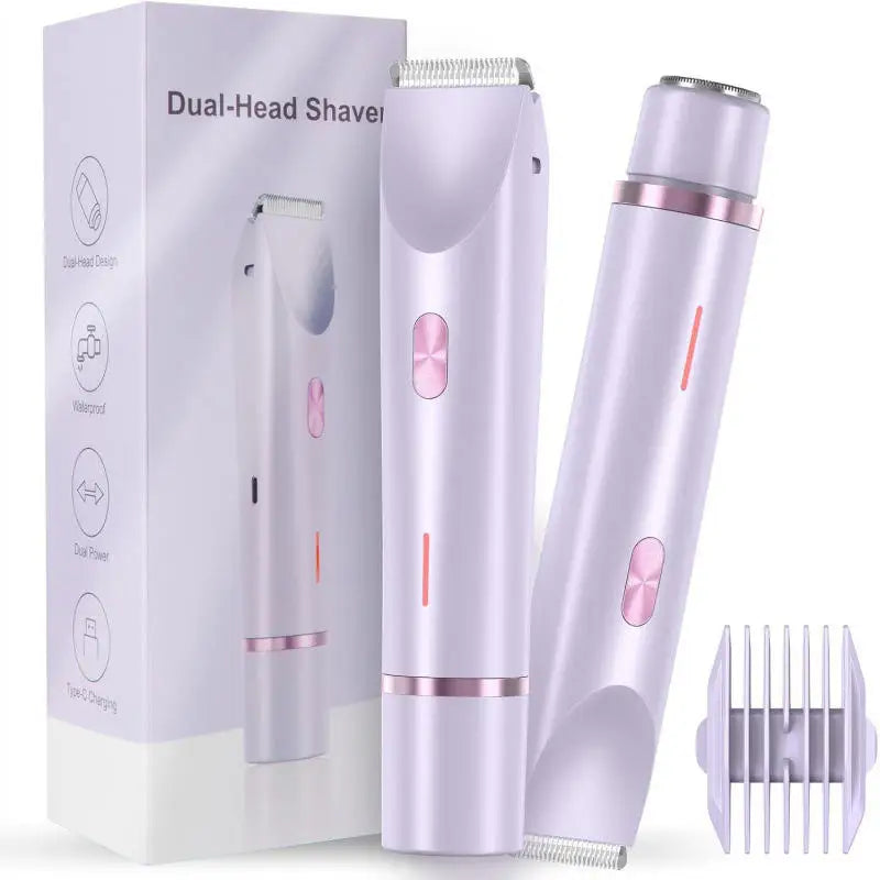 Waterproof and painless dual-function female electric shaving kit for hair removal - women's body hair trimmer Peaceful Pleasures Health and Wellness