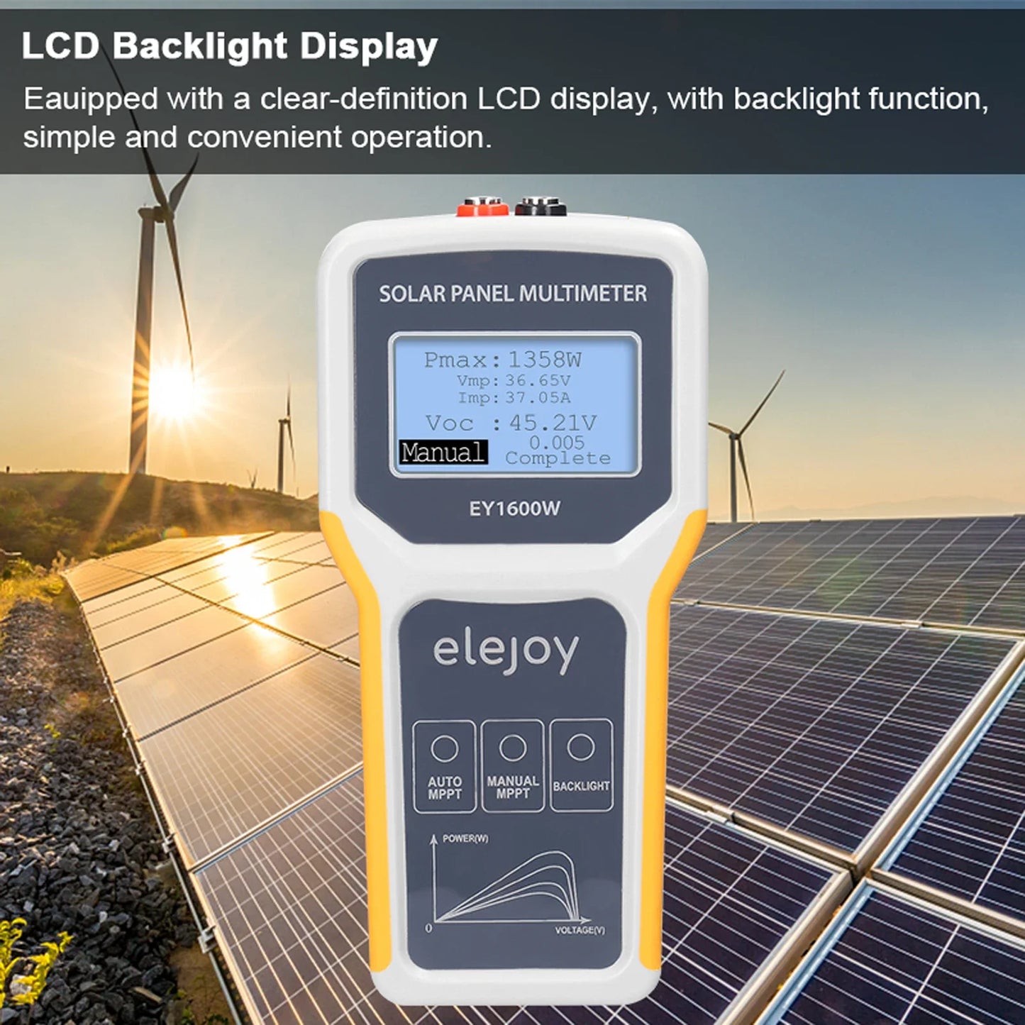 1600W Photovoltaic Panel Multimeter Solar MPPT Tester Open Circuit
