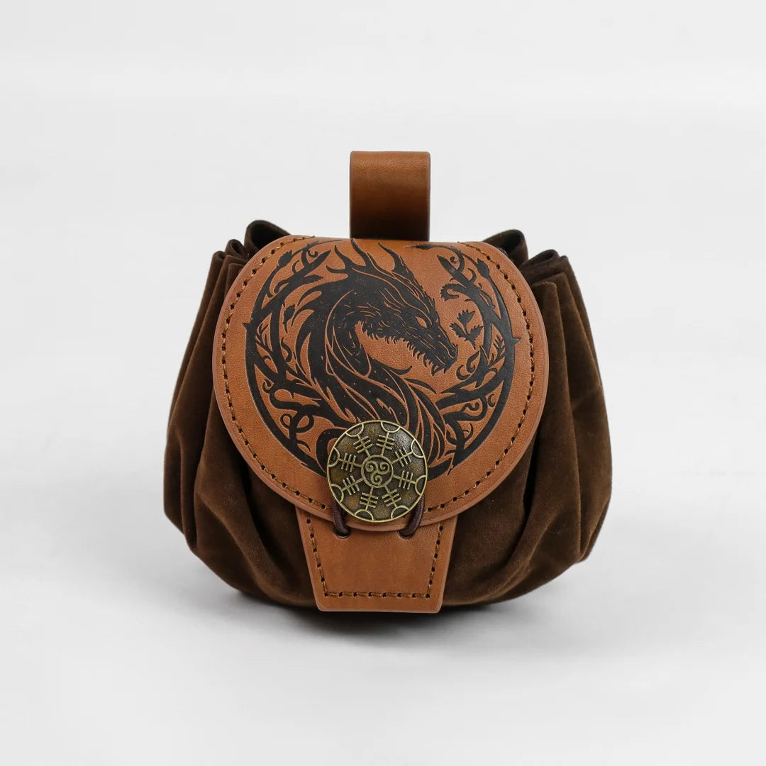 Medieval Viking Money Pouch Bag Cosplay Hangable Belt Waist Unisex