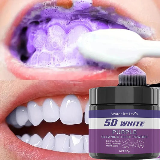 Purple Tooth Cleaning Powder – Sulfate-Free Teeth Whitening 50g Tooth Whitening Powder Oasis Select