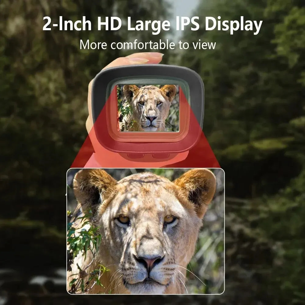 Digital Night-Vision Monocular 40MP 2.5K Infrared Telescope 984ft Night-Vision Distance 6X Optical Magnification 8X Digital Zoom Peaceful Pleasures Health and Wellness