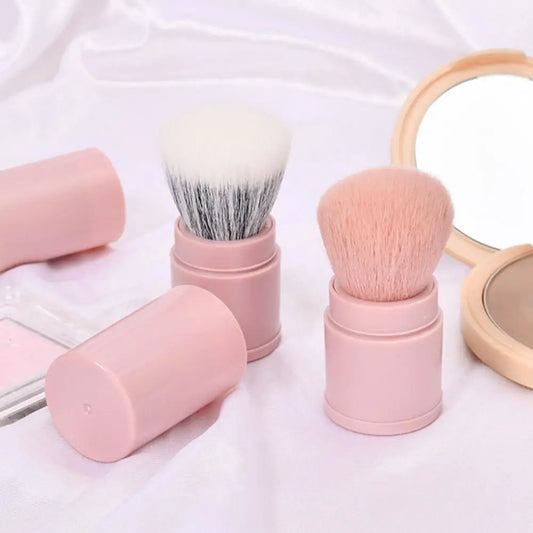 Portable Mini Retractable Blush Brush Soft Loose Powder Foundation Makeup Brush Multi Functional Beauty Makeup Tool Peaceful Pleasures Health and Wellness