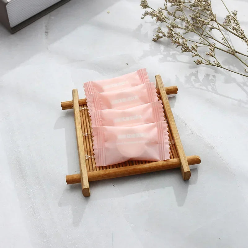 2packs Portable Travel Non-woven Moistened Tissues 50pcs Disposable Compressed Face Towel Outdoor Water Wet Wipe Candy Towels Peaceful Pleasures Health and Wellness