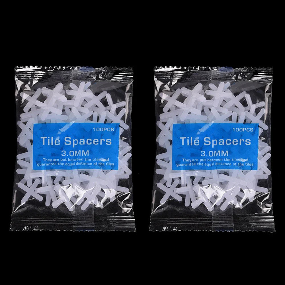 200pc Cross Tile Spacer Clips 1–3mm | Floor & Wall Leveling