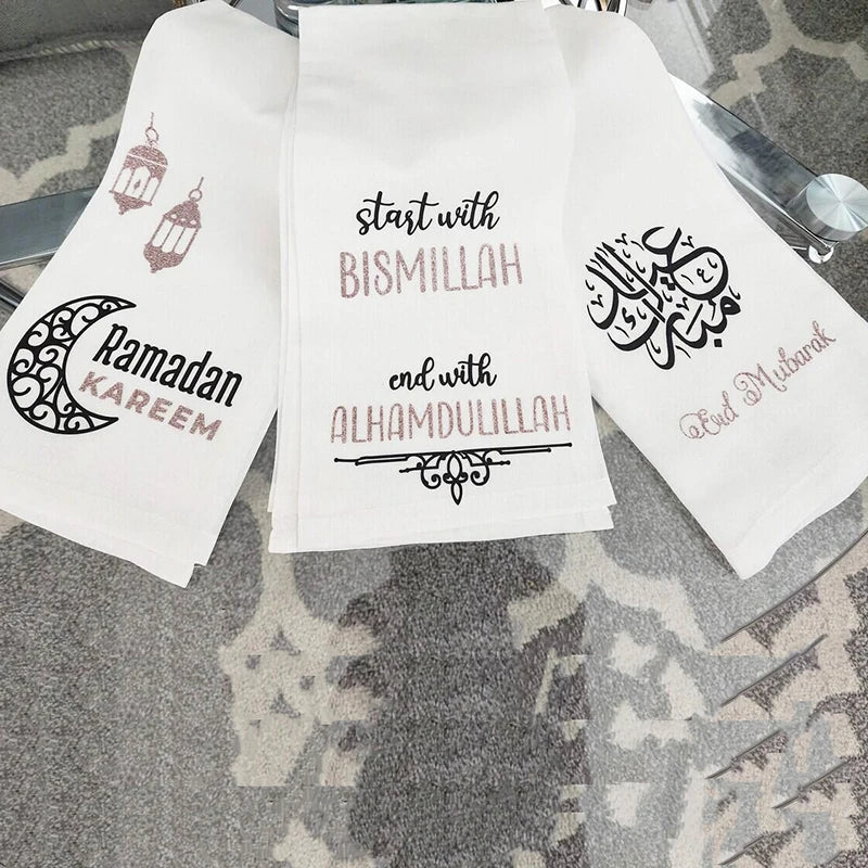 Eid Mubarak Ramadan Kareem Islamic Kitchen Towel | Gift Decor Islamic Kitchen Towel Peaceful Pleasures Health and Wellness