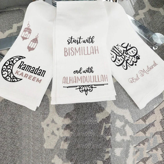 Eid Mubarak Ramadan Kareem Islamic Kitchen Towel | Gift Decor