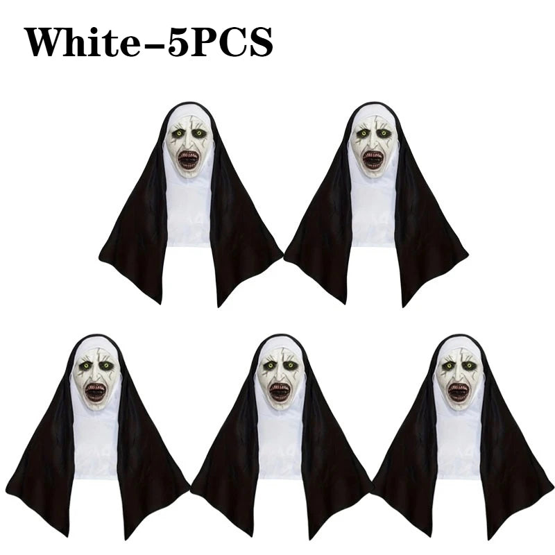 Scary Nun Halloween Horror Ghost Face Mask | Adult Cosplay