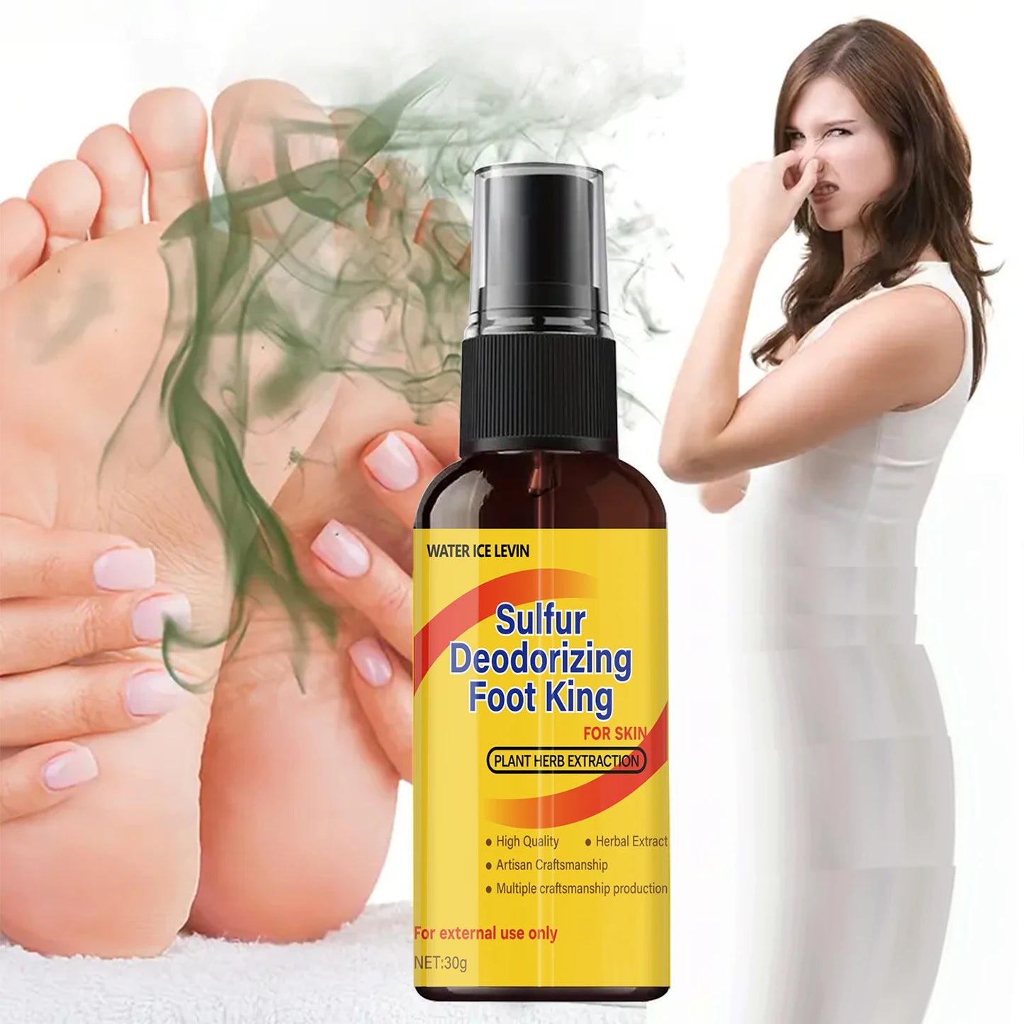 Sulfur Deodorizing Foot Spray – Herbal Odor Control & Moisturizer