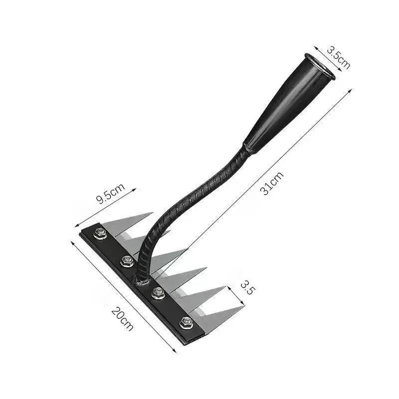 5–8 Teeth Carbon Steel Garden Rake – Detachable Multifunctional
