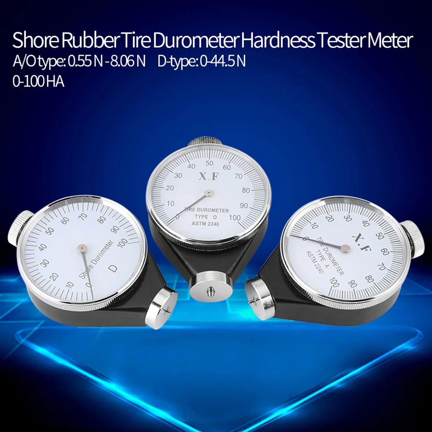 Meter 0 100 HA Hardness Tester Rubber Durometer Shore O D Tire