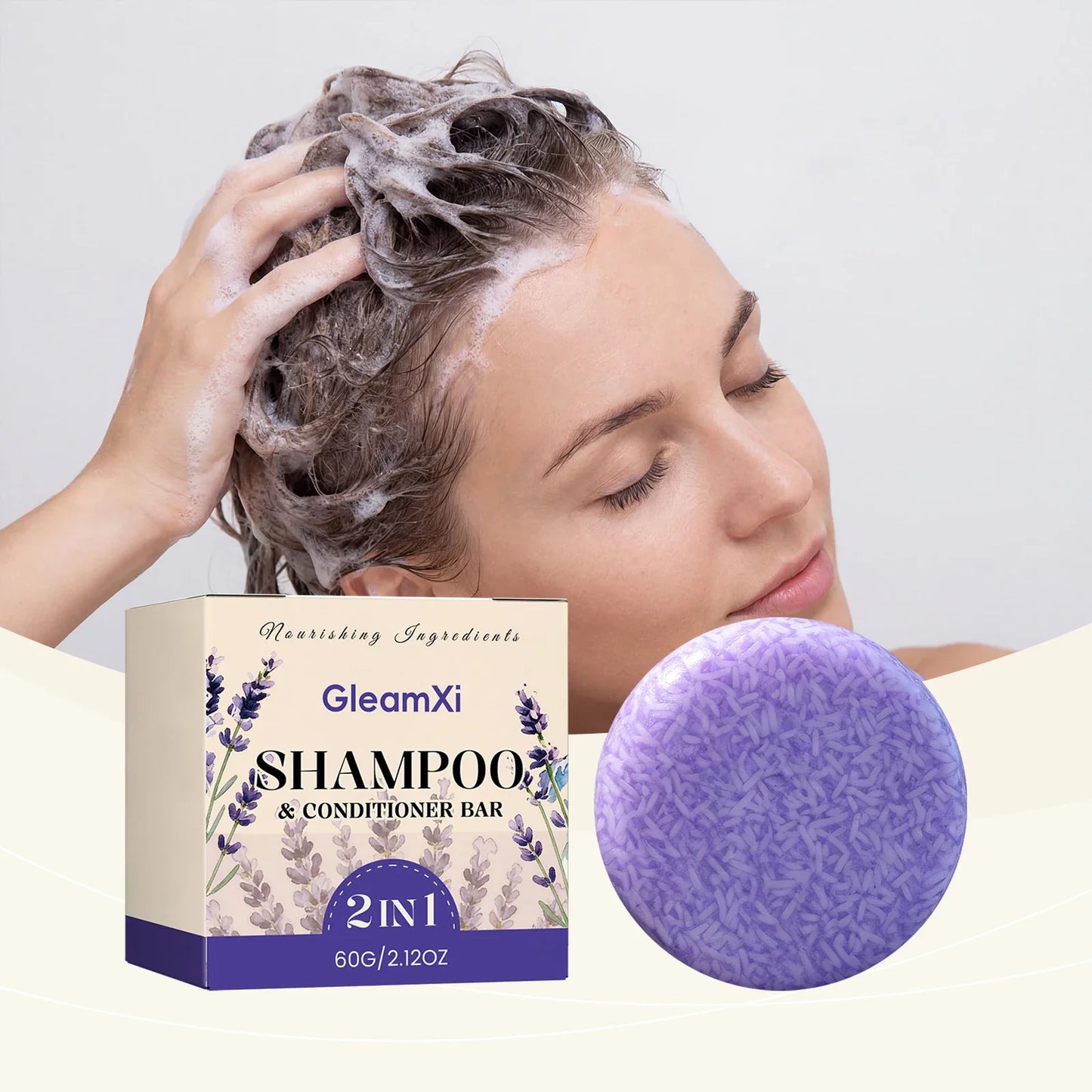 HOEGOA Lavender Shampoo Soap – Oil Control & Dandruff Bar