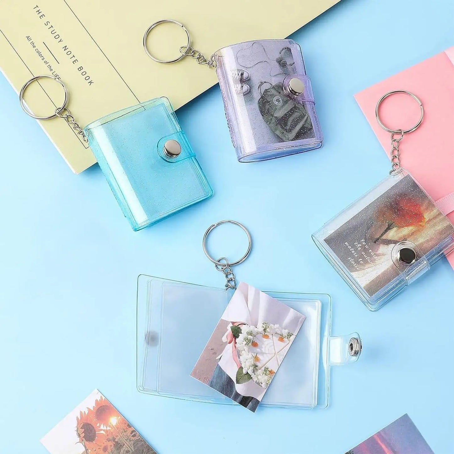 Mini Photo Album Keychain – 24-Pocket Photocard Holder