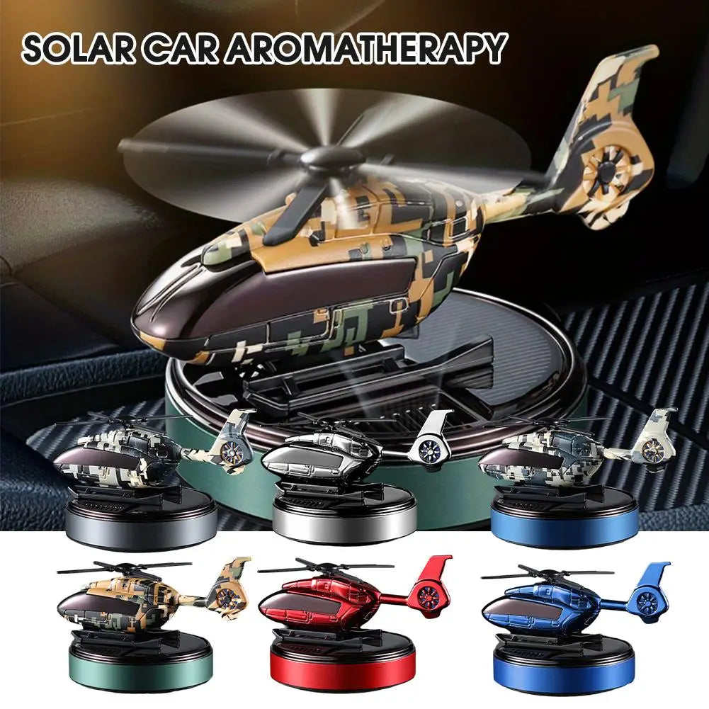 Car Solar Air Freshener Airplane Solar Helicopter Interior Accessories Trim Propeller Rotary Perfume Diffuser Deodorant Peaceful Pleasures Health and Wellness