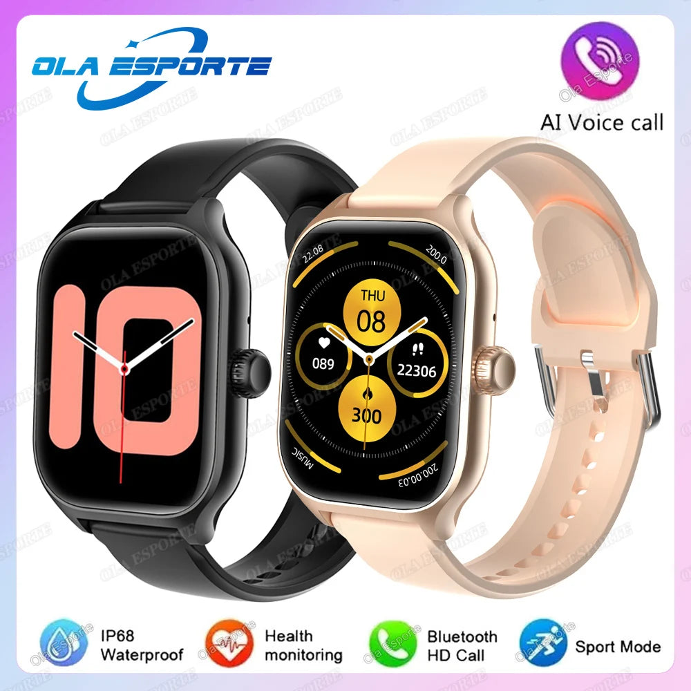 New Smart Watch Bluetooth Talk Tracking Heart Rate Sleep Monitor Multi-sport Modes Bluetooth Smart Watch Gifts for Men and Women Peaceful Pleasures Health and Wellness 1Bk1Go