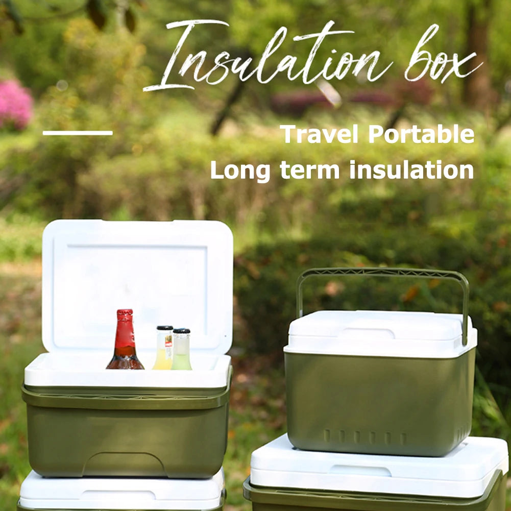 6/13L Cooler Box Portable Camping Refrigerator Incubator Large Capacity Car Ice Bucket Heat Preservation Camping BBQ Equipment Peaceful Pleasures Health and Wellness
