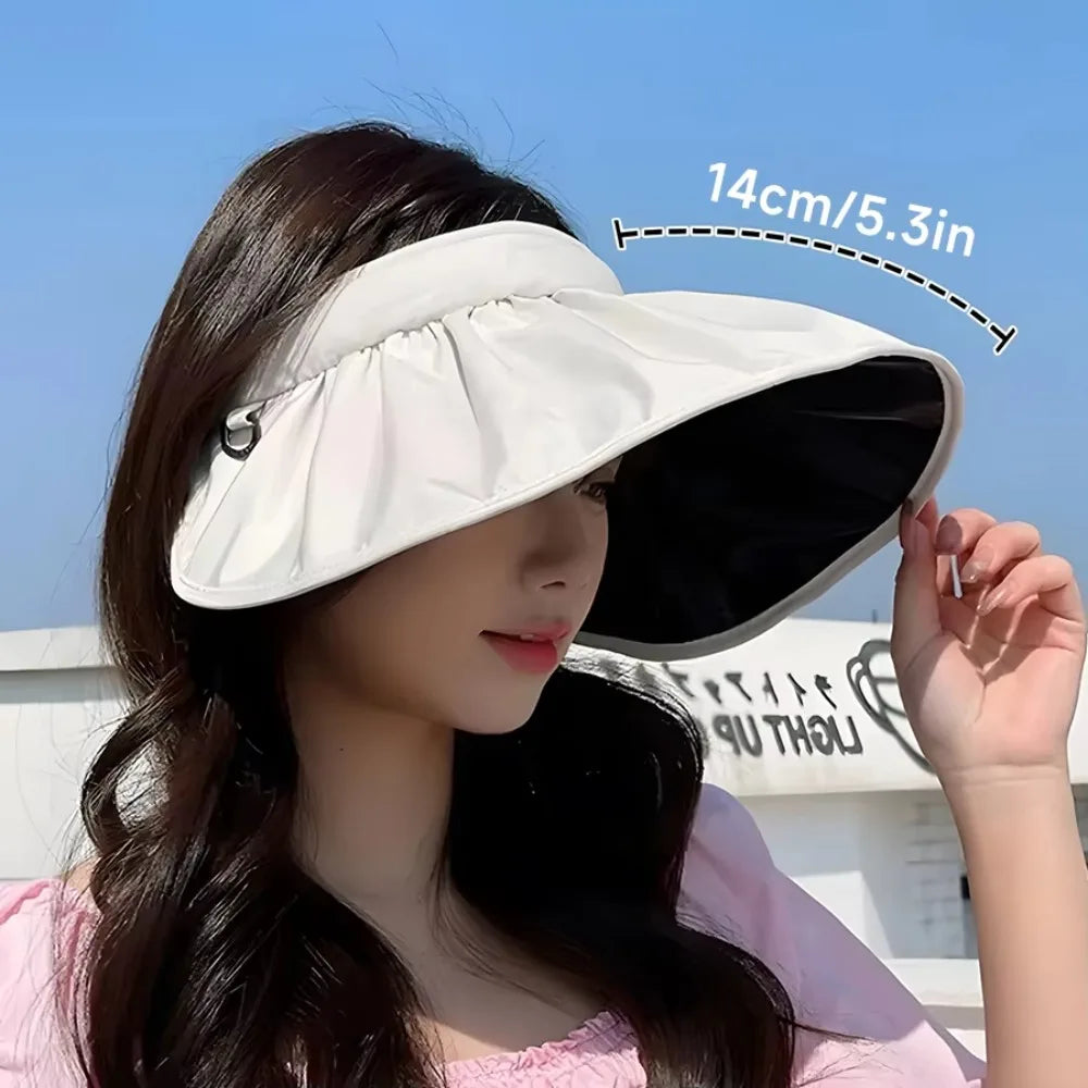 Summer Empty Top Wide Brim Foldable Sun Hat for Women Anti UV Sunscreen Bucket Hat Female Outdoor Hiking Fishing Beach Caps Peaceful Pleasures Health and Wellness