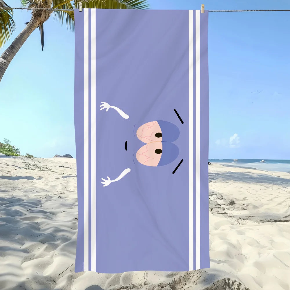 Towelie Cartoon Microfiber Quick-Dry Beach Towel | Fun Print Microfiber Beach Towel Peaceful Pleasures Health and Wellness 11 50x100cm