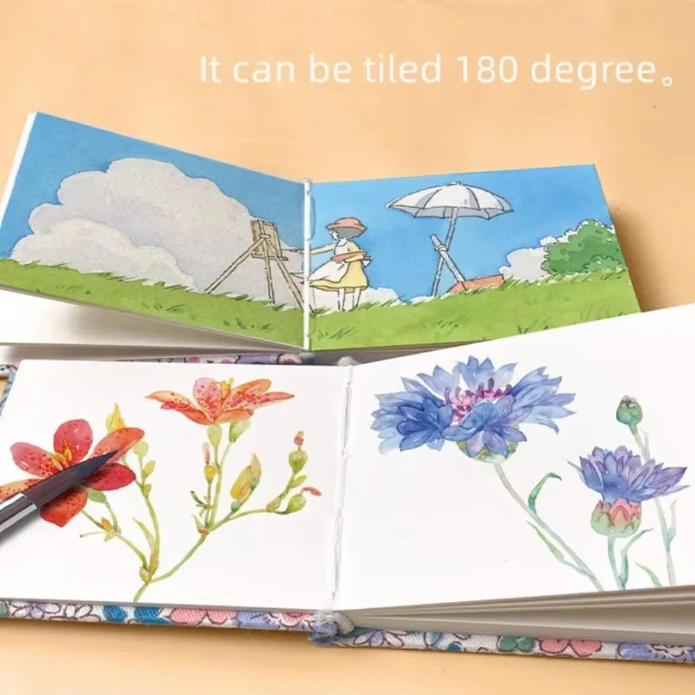 Mini Fabric Watercolor Sketchbook | 20 Sheets 300GSM Square