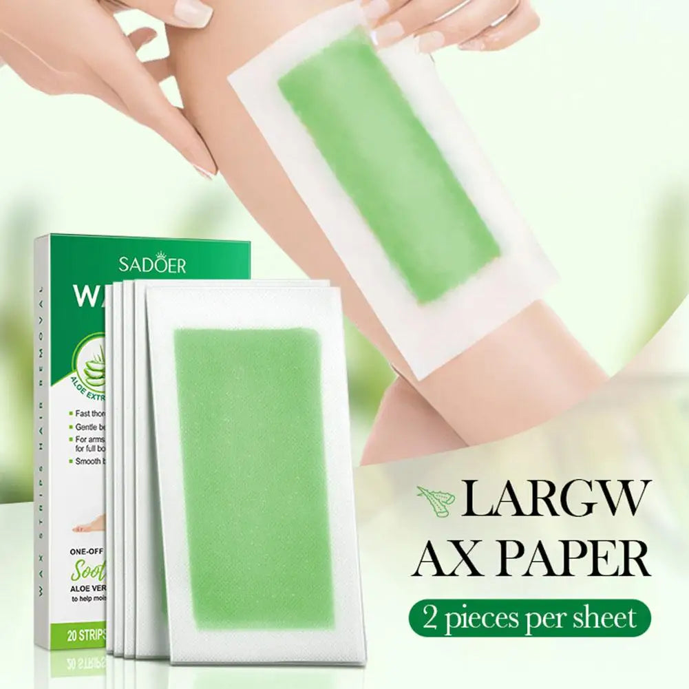 Eelhoe 20-Pack Cold Wax Strips – Leg, Face & Body Hair Removal