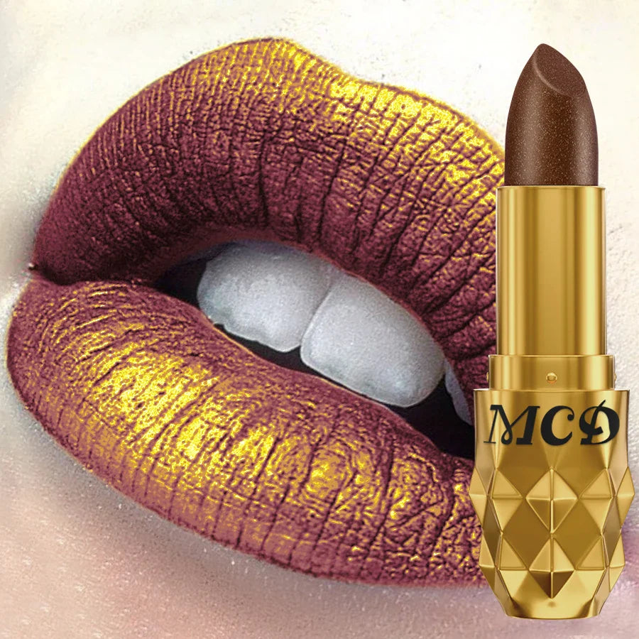 MCD 5-Color Glitter Pearlescent Lipstick Set – Long-Lasting Lip Tint